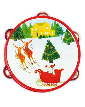 Pandeireta natalícia Pai Natal