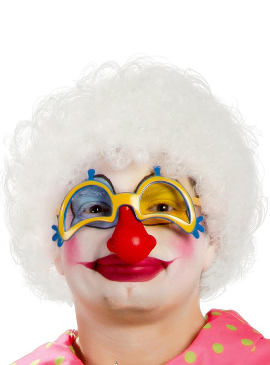 Mens White Clown Wig