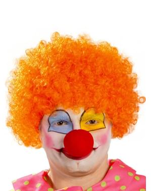 Perruque clown orange homme