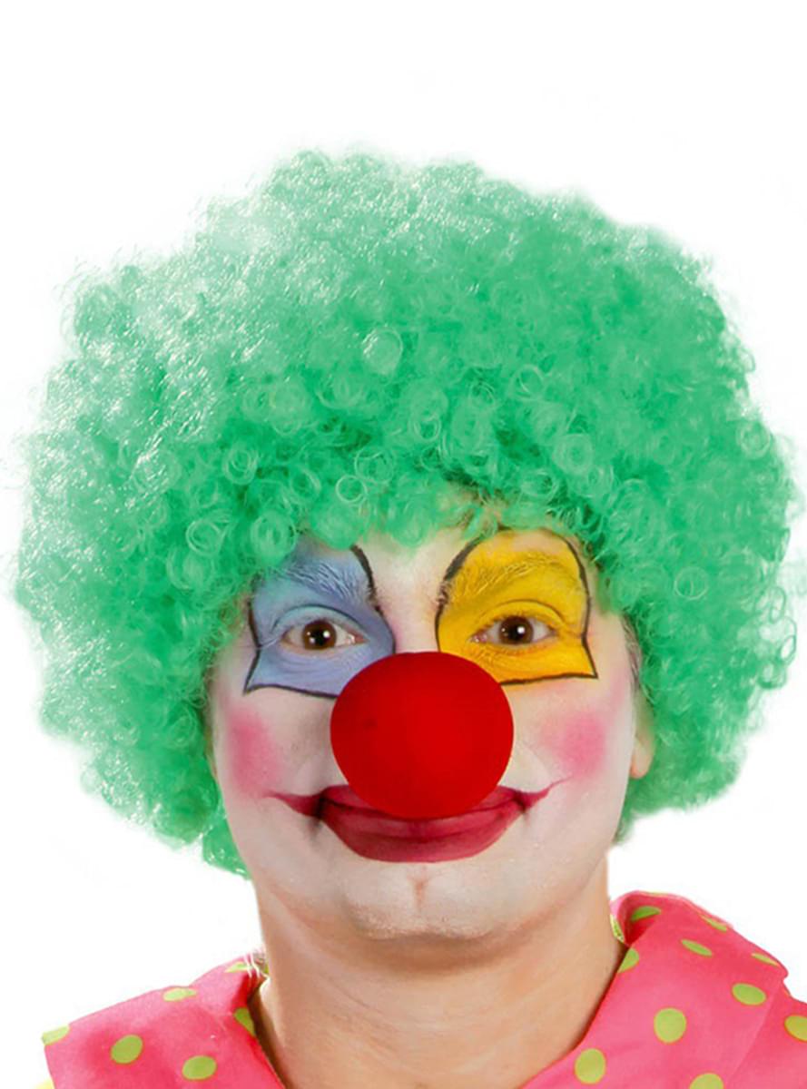 Groene clown pruik voor mannen