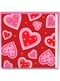 16 Guardanapos de corações São Valentim