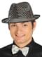 Sombrero de gangster plateado