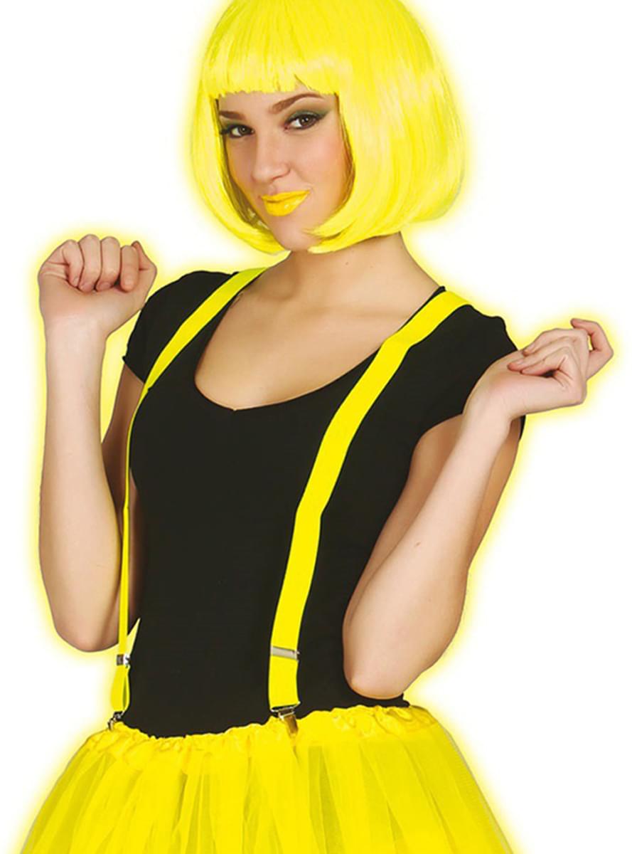 Neon Yellow Braces. Express delivery Funidelia