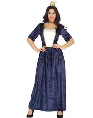Dámský kostým středověká lady modrý