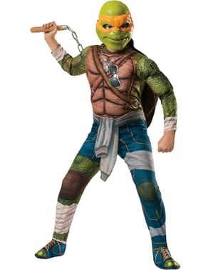 Michelangelo Ninja Turtles Film kostum otot untuk anak laki-laki