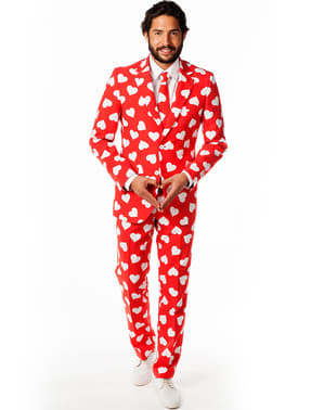 Червен костюм „Mr Lover“ на сърца – Opposuits