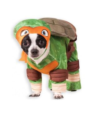 Michelangelo Ninja bir köpek için kostüm kaplumbağalar
