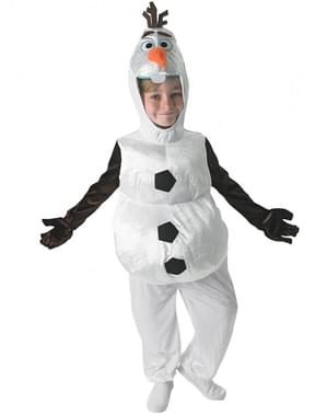 Bir çocuk için dondurulmuş Olaf kostümü