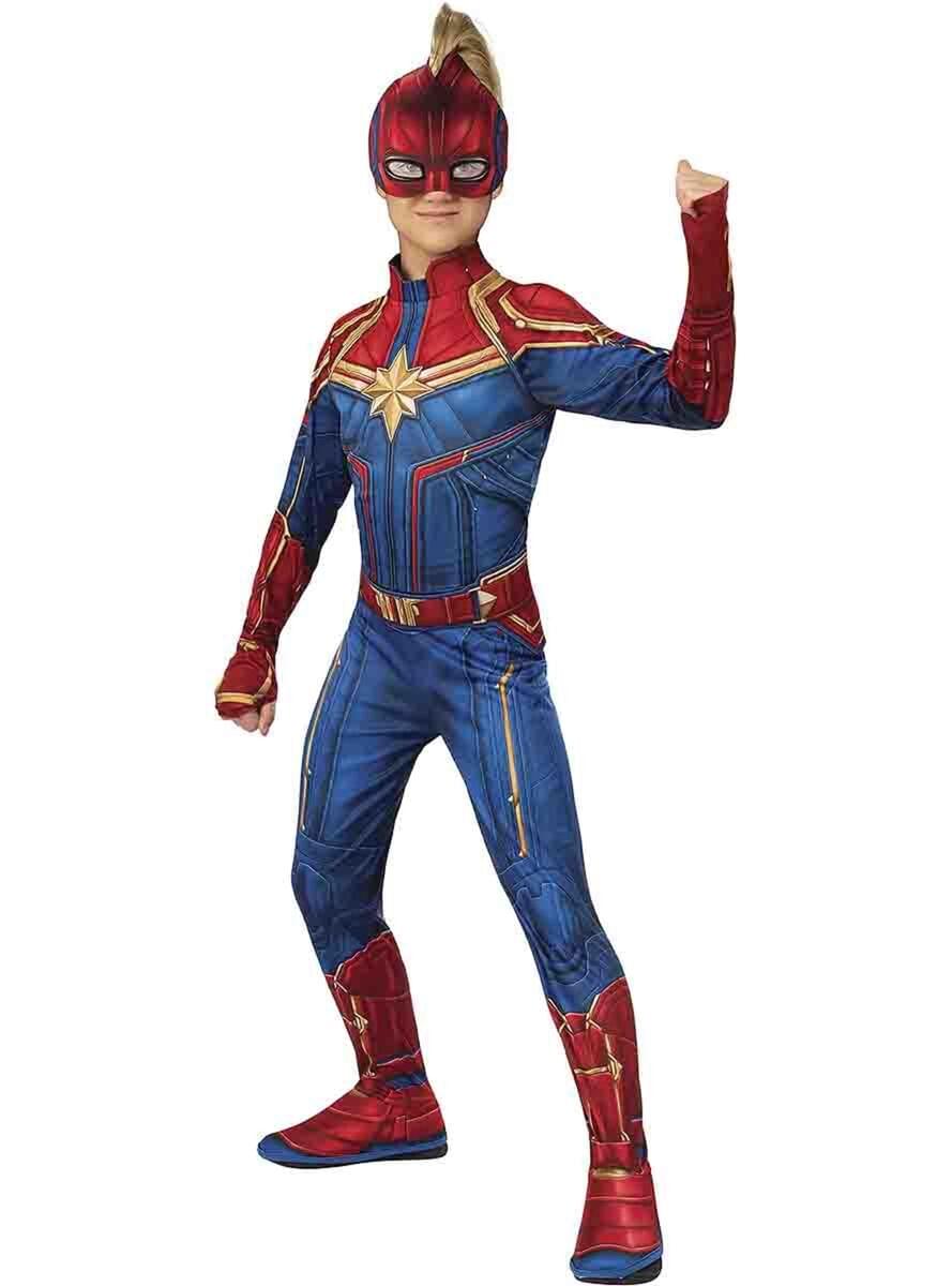 Kapteeni Marvel -asu tytöille