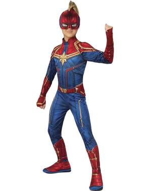 kapitan Marvel kostum za deklice