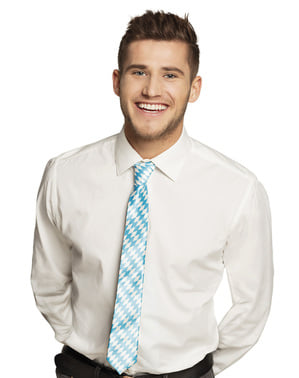 כחול ועניבה אוקטוברפסט לבן