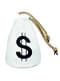 Mala de ladrão com símbolo do dólar