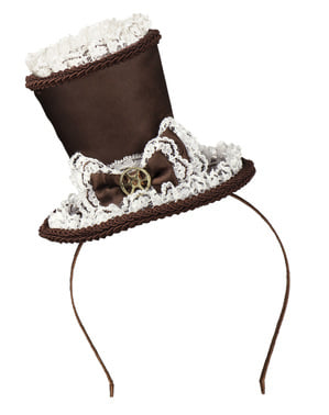 Steampunk mini top hat for women
