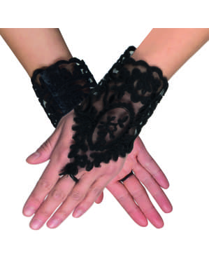 Gothik Handschuhe mit Spitze für Damen