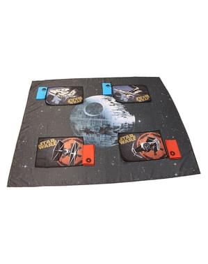 Conjunto de toalha de mesa, bases para quentes e guardanapos da Estrela da Morte - Star Wars