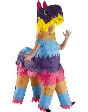 Disfraz de piñata de llama hinchable para adulto
