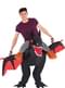 Inflatable black dragon costume for adults