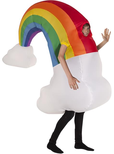 Maskeraddräkt regnbåge uppblåsbar för vuxen