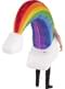 Oppustelig regnbue kostume til voksne