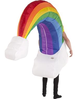 Inflatable rainbow costume for adults