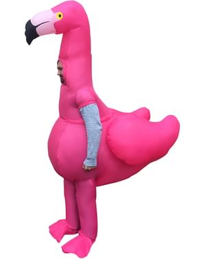 Yetişkinler için şişme flamingo kostümü