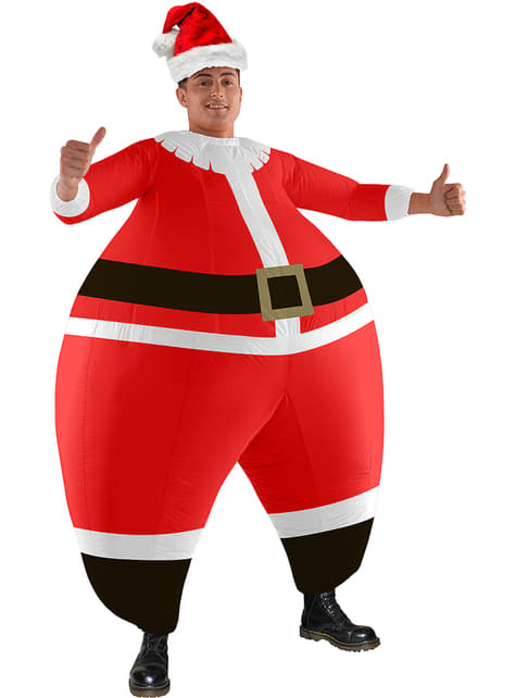 Disfraz de Papá Noel rojo hinchable para adulto