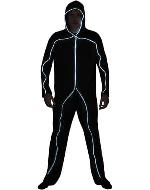 Oplichtend doodle onesie kostuum voor mannen