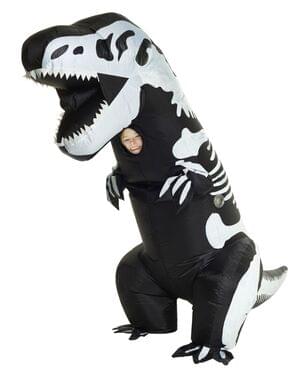 Déguisement dinosaure squelette de T-Rex gonflable enfant