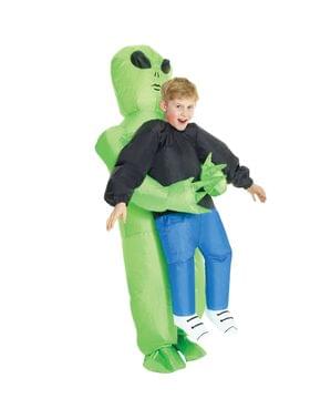 Fato de Alien insuflável Pick Me Up infantil