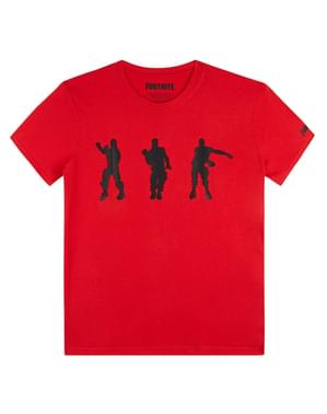 T-shirt Fortnite Dancing vermelha infantil