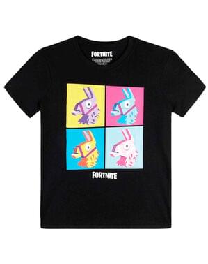 子供のための黒のFortniteラマTシャツ