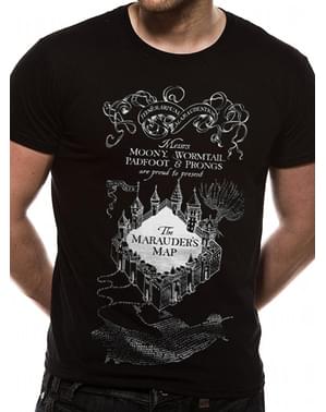 Black Marauder's Map T-Shirt for Men - Harry Potter