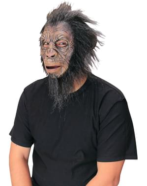 Máscara de chimpanzé com cabeleira para adulto