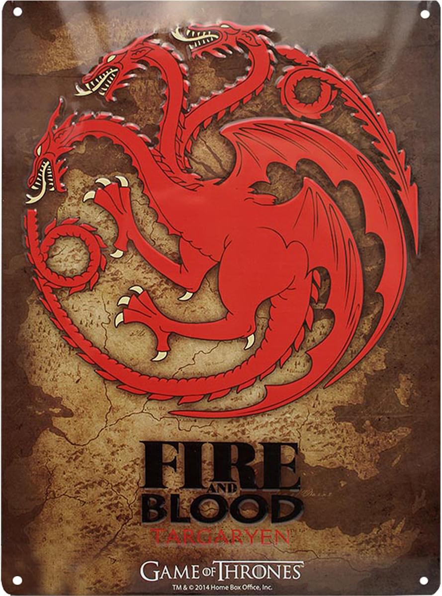 Targaryen dekoratív fémlemez