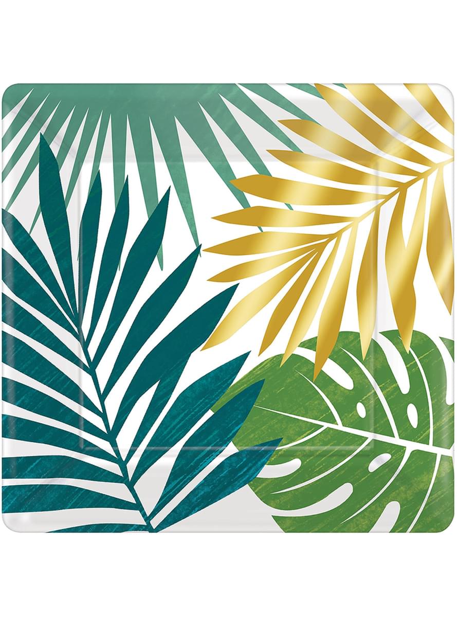 Tropenblatt Dessertteller Set 8-teilig - Key West
