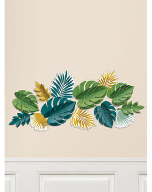 Sett med 13 dekorative tropiske blader - Key West
