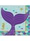 16 appetiser napkins with mermaid's tail (13x13 cm) - Mermaid Wishes