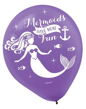 6 lateksi-ilmapalloa merenneidolla – Mermaid Wishes