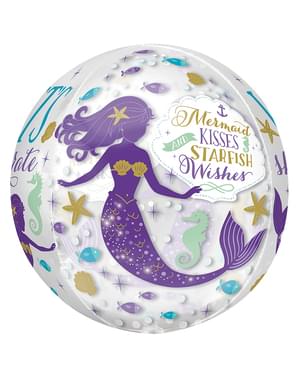 Pyöreä folioilmapallo merenneidolla – Mermaid Wishes