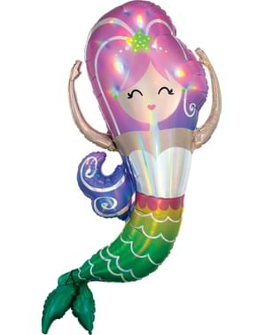 Ballon aluminium sirène joyeuse - Mermaid Wishes