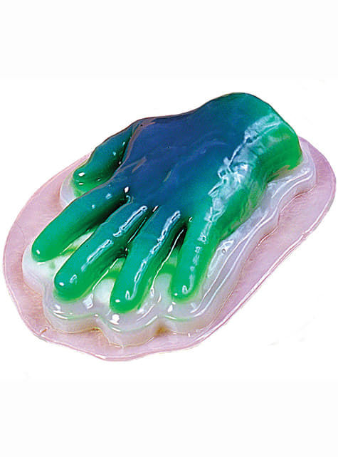 Molde de gelatina con forma de mano