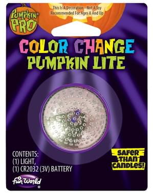 Luz com efeito vela multicolor para abóbora