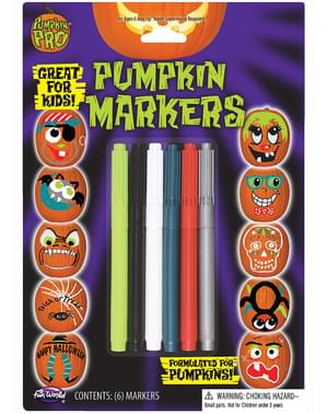 5 marcadores de calabaza Halloween