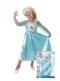 Costum Elsa Regatul de gheață (Frozen) cu perucă pentru fată