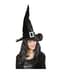 Pălărie neagră de vrăjitoare elegantă