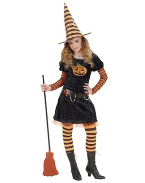 Costume da strega zucchetta da bambina