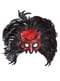 Masque de diable à paillettes et plumes