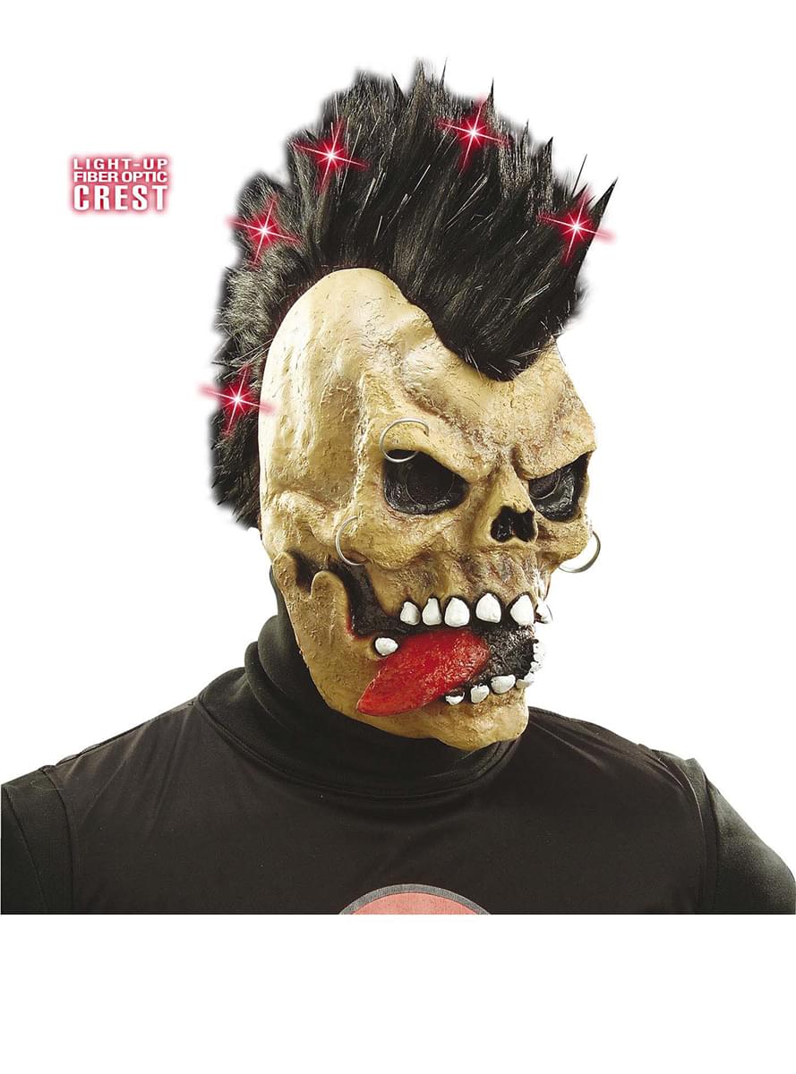 Masque crâne crête lumineuse pour déguisement | Funidelia