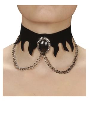 Gothic choker with chain