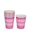8 paper cups in pink - Bride Squad
